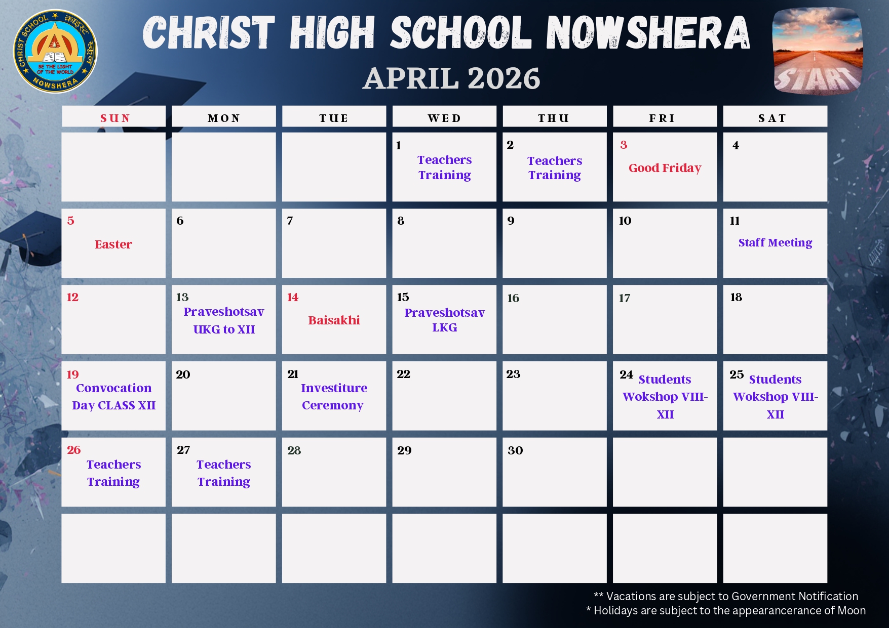 School Calender